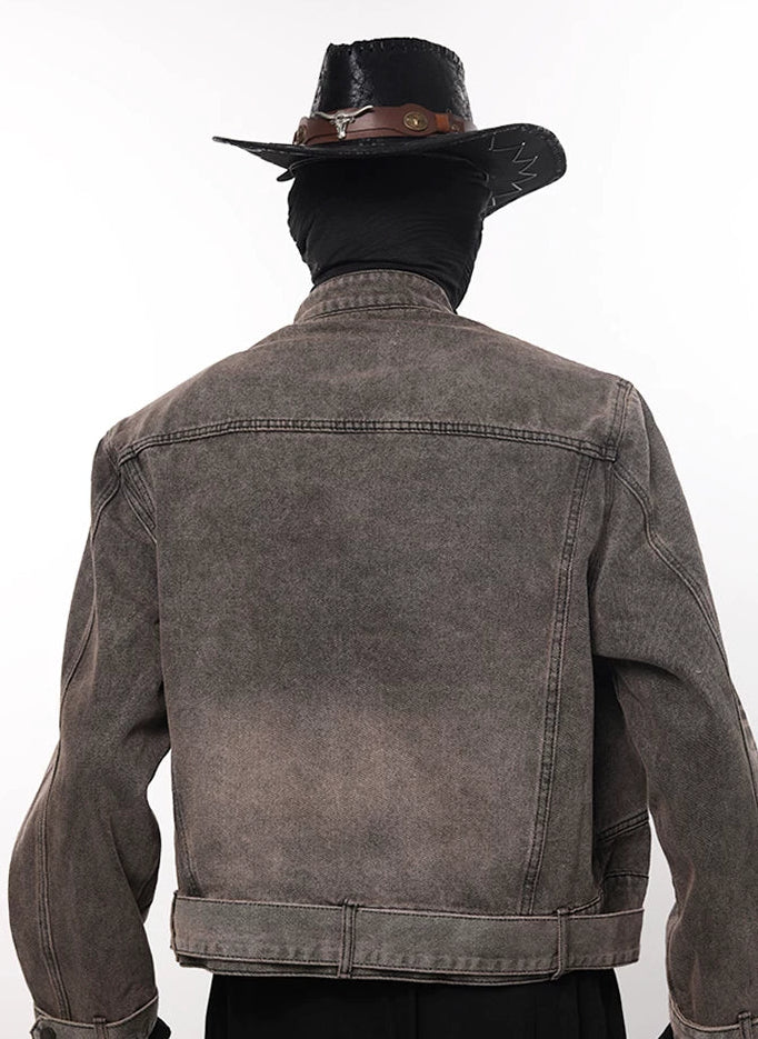 Patchwork Pleated Denim Jacket - Image 6