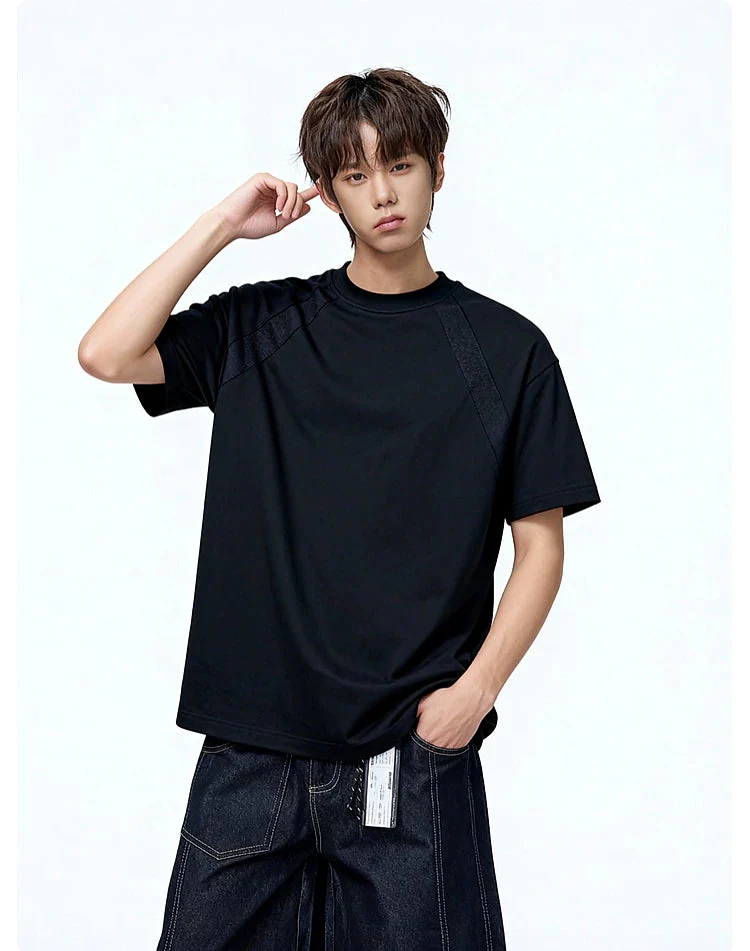 Deconstructed Patchwork Short-Sleeve T-Shirt - Image 6