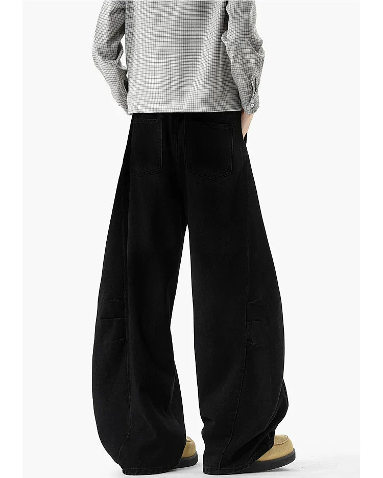 Deconstructed Patchwork Wide Leg Jeans - Image 8