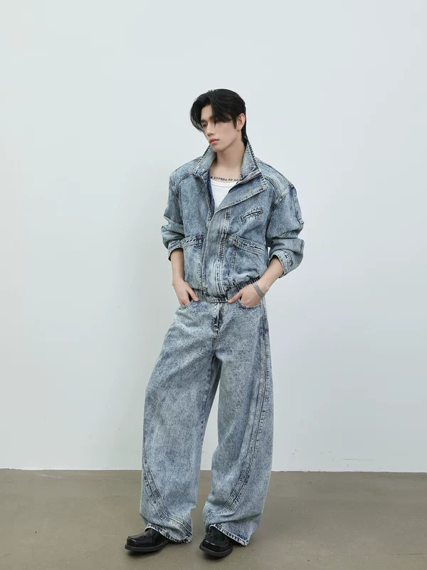 Denim Jacket and Wide Leg Pants - Image 3