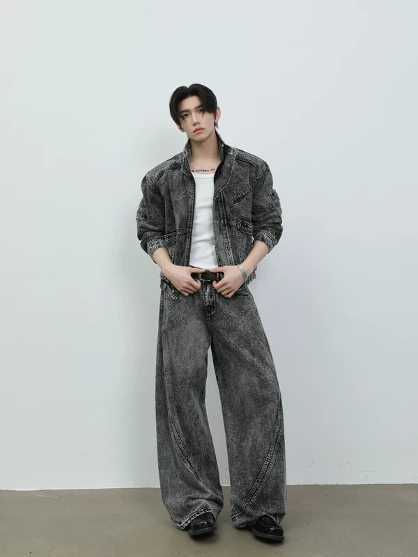 Denim Jacket and Wide Leg Pants - Image 5