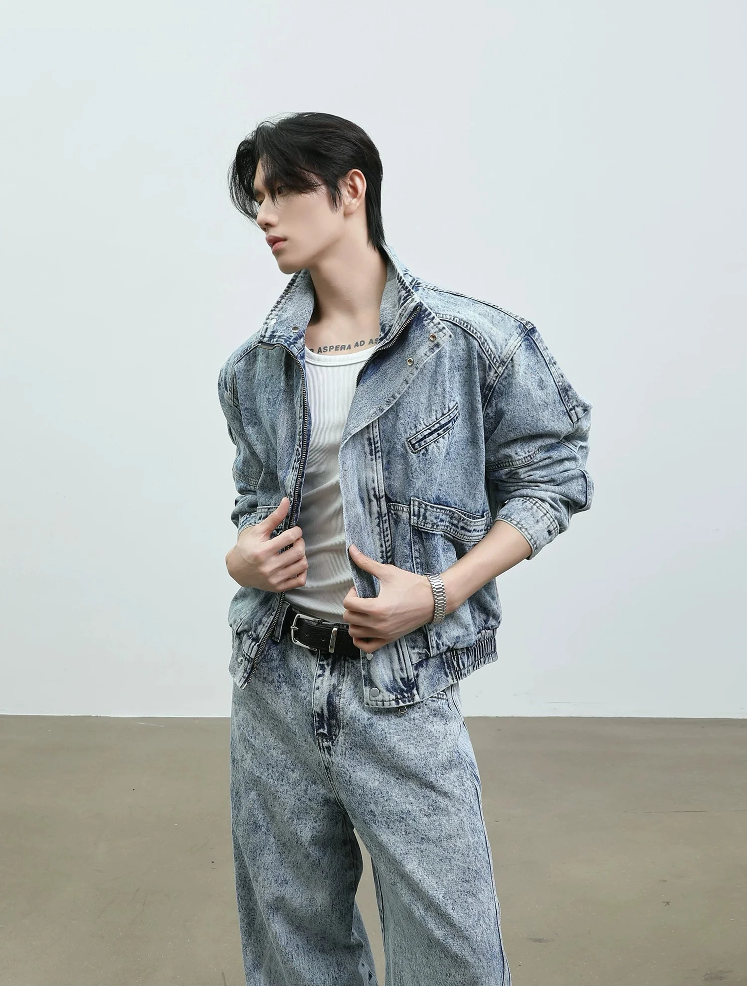 Denim Jacket and Wide Leg Pants - Image 7