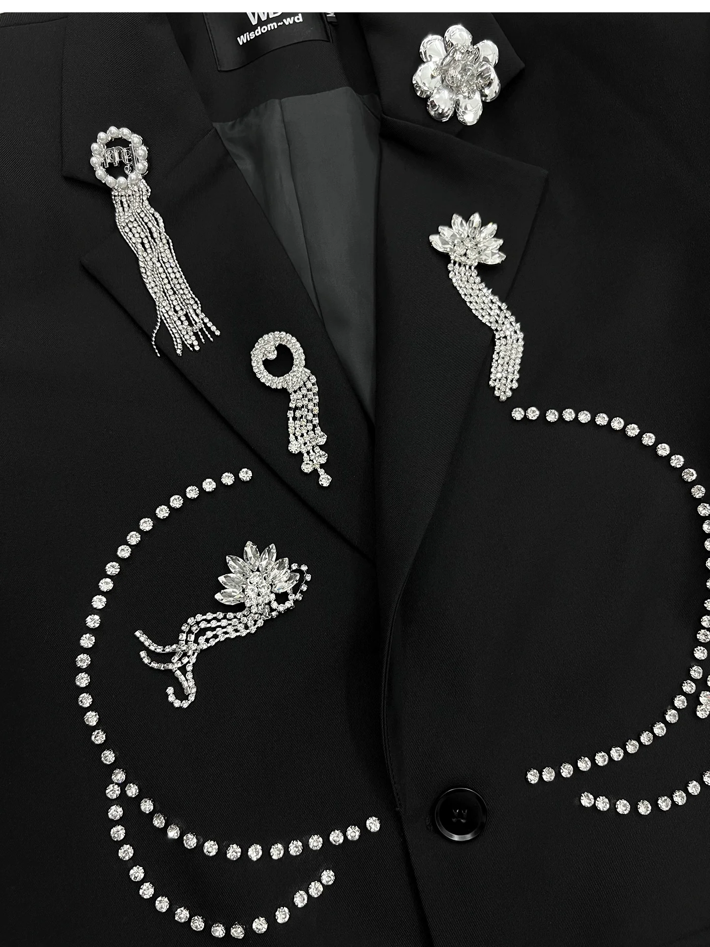 Diamond Embellished Casual Jacket - Image 4