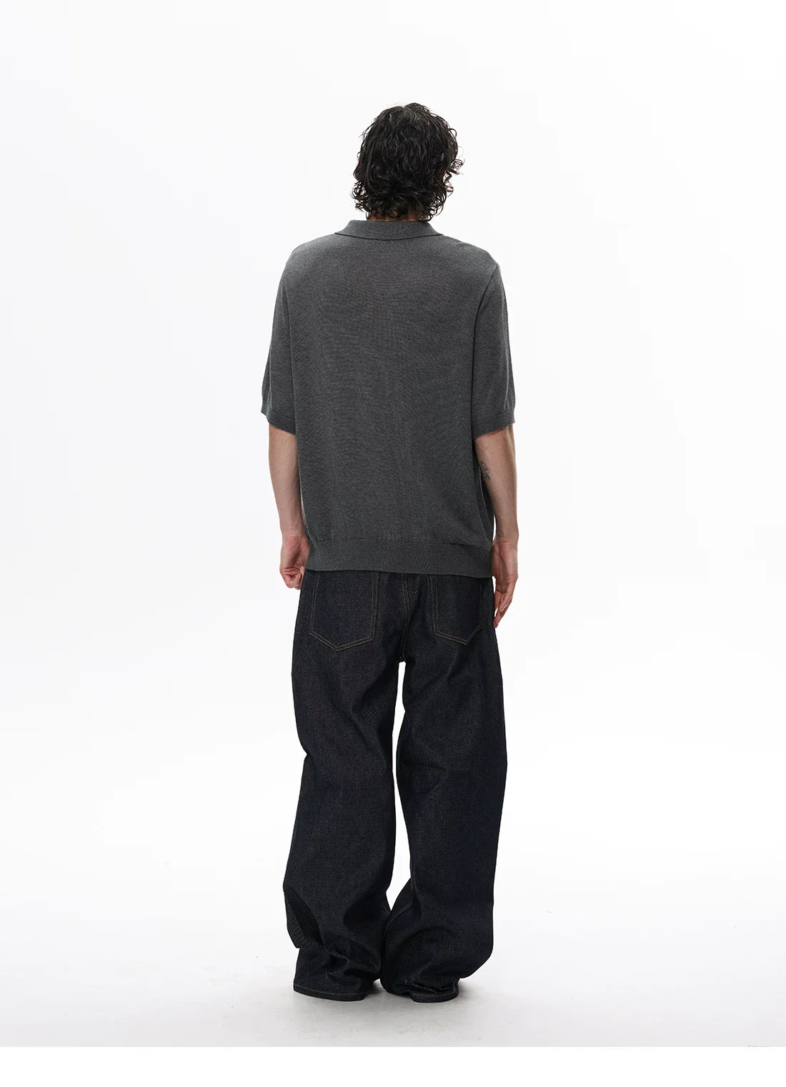 Diamond Pattern Short-Sleeve Knit Sweater - Image 8