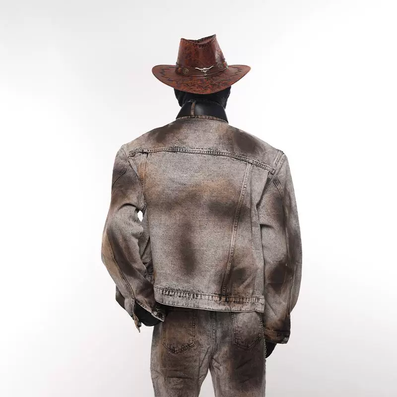 Distressed Denim Wasteland-Style Jacket - Image 4