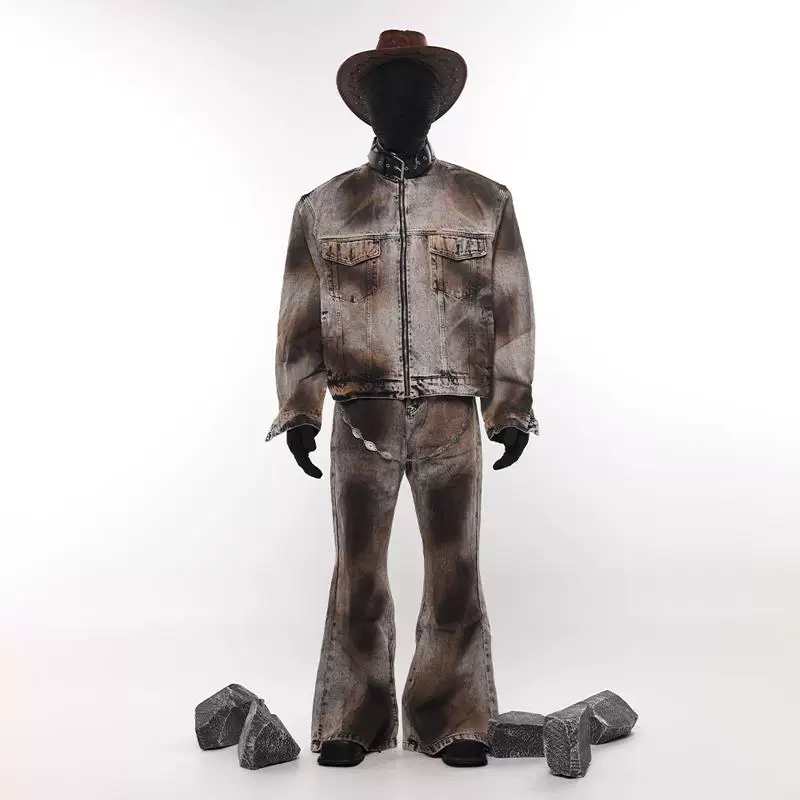 Distressed Denim Wasteland-Style Jacket - Image 6