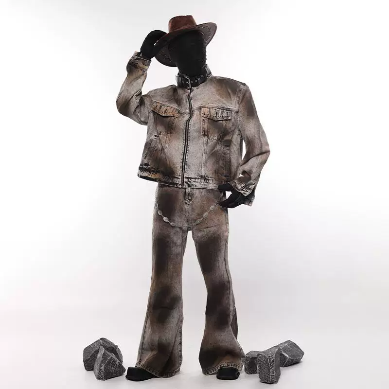 Distressed Denim Wasteland-Style Jacket - Image 7