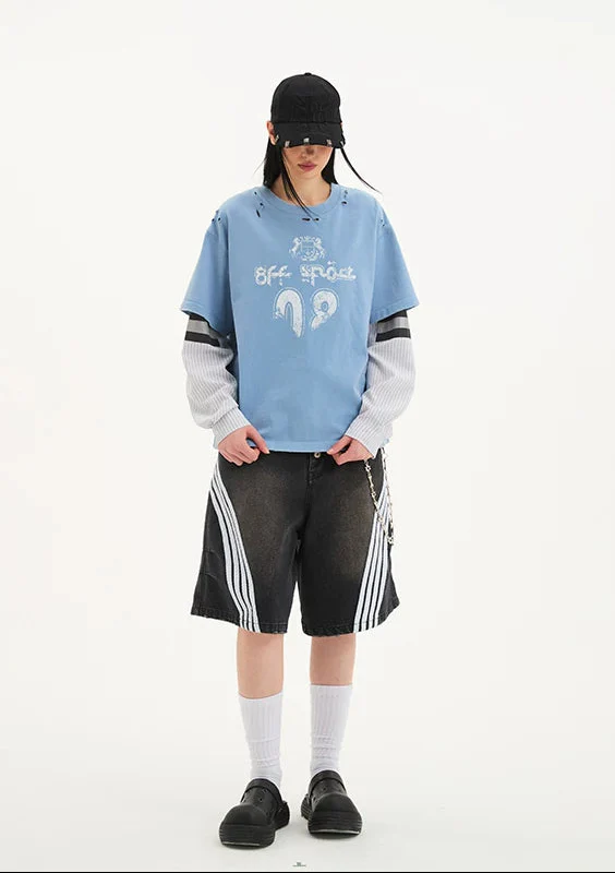 Distressed Layered Street Graphic T-Shirt - Image 7