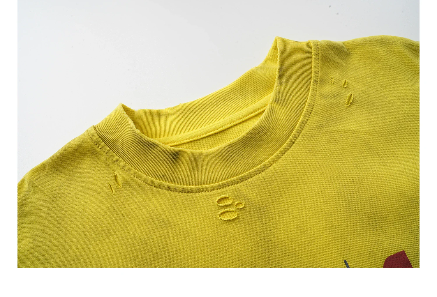 Distressed Letter Print Long Sleeve Pullover - Image 6
