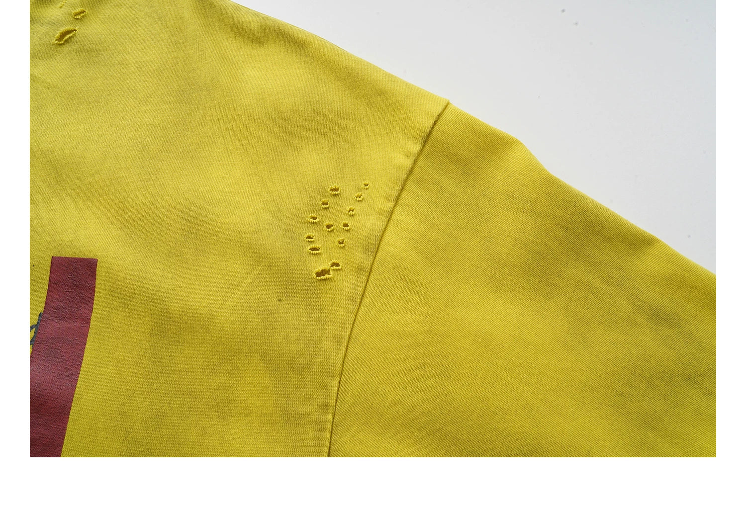 Distressed Letter Print Long Sleeve Pullover - Image 7