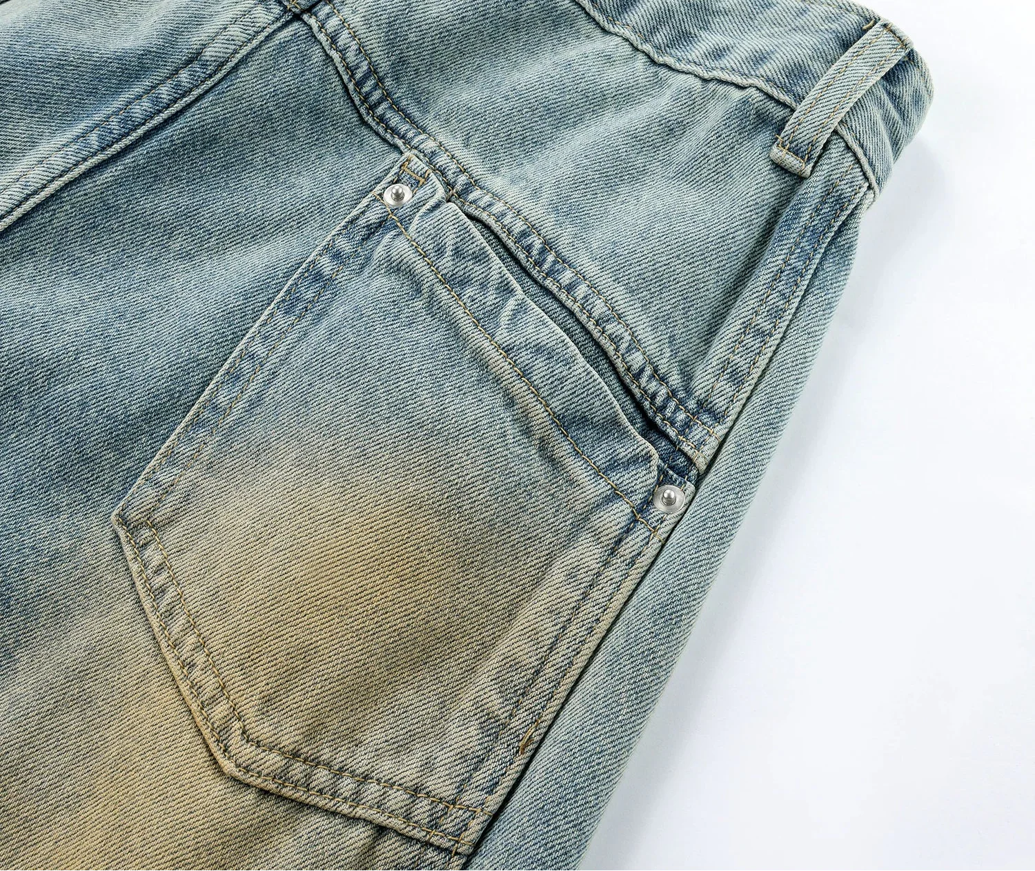 Distressed Low-Rise Denim Pants - Image 8