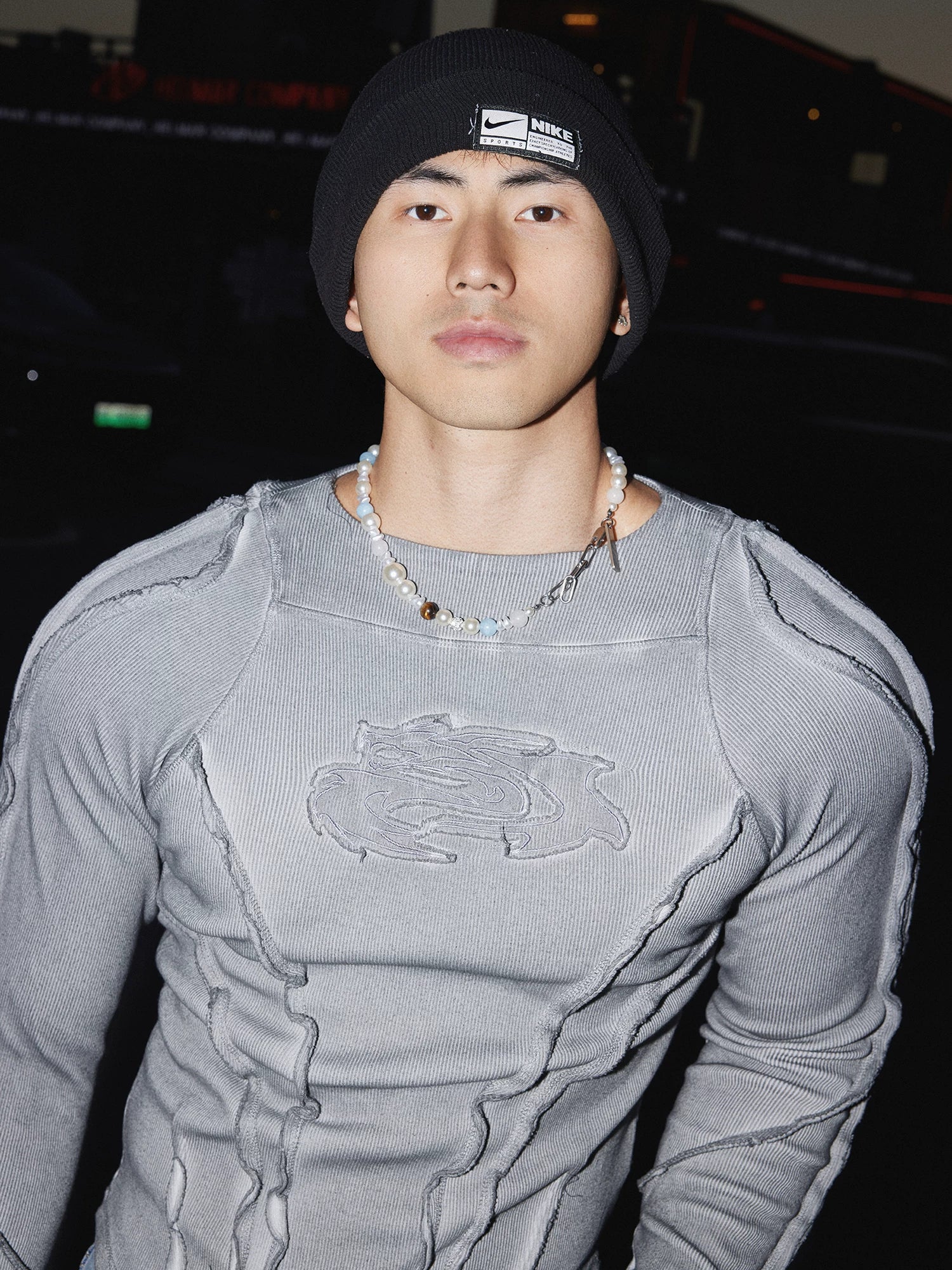 Distressed Ribbed Long Sleeve T-Shirt - Image 10