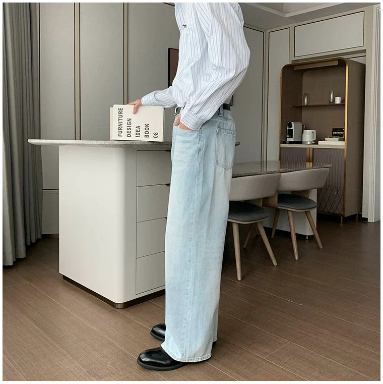 Distressed Washed Flared Jeans - Image 6