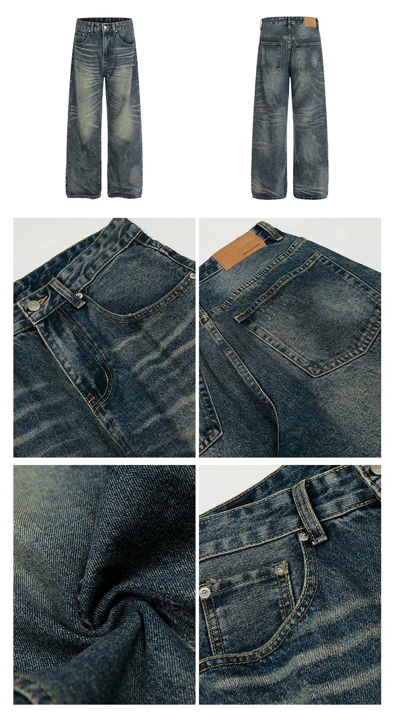 Distressed Whiskered Denim Pants - Image 7