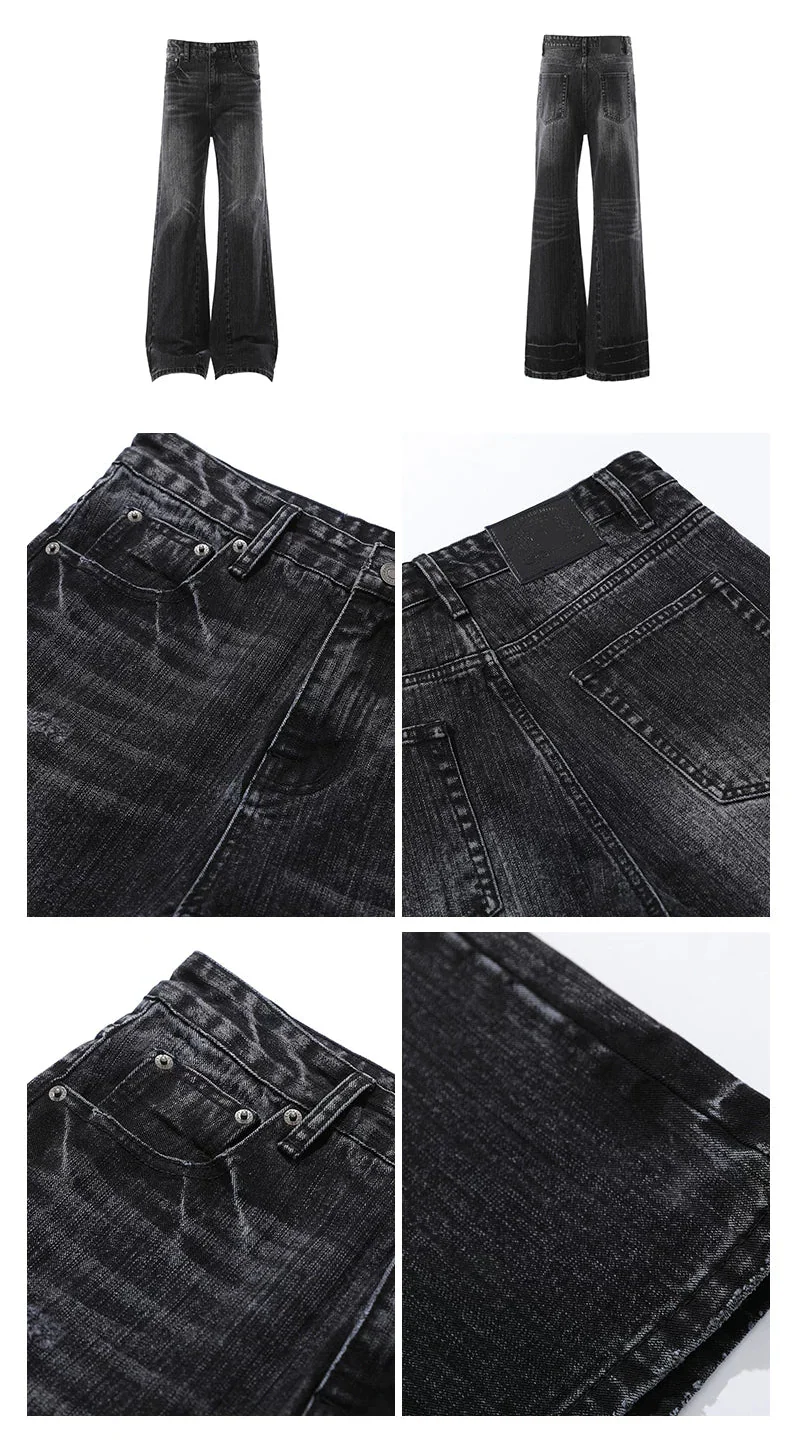 Distressed Wide Leg Flare Jeans - Image 10