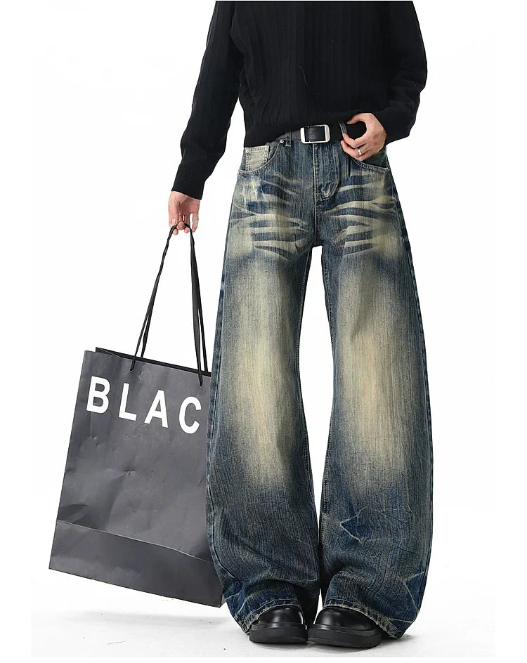 Distressed Wide Leg Retro Jeans - Image 6