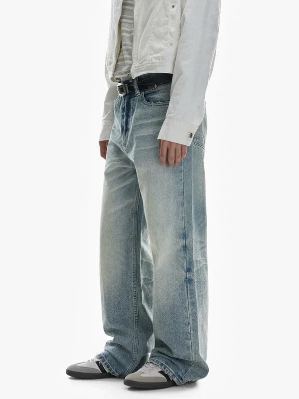 Distressed Wide-Leg Straight Fit Jeans - Image 4