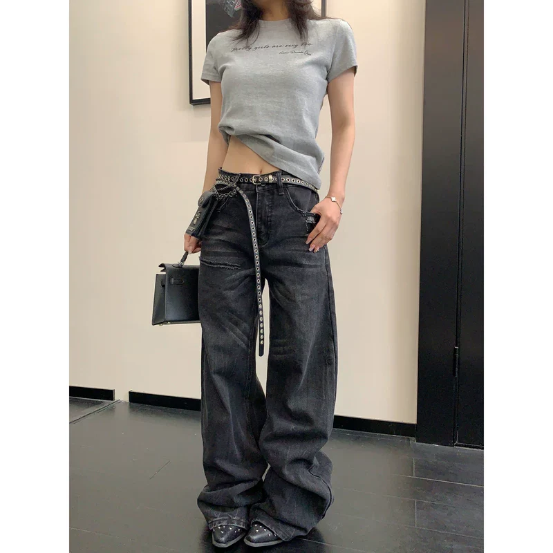 Distressed Wide-Leg Straight Jeans - Image 5