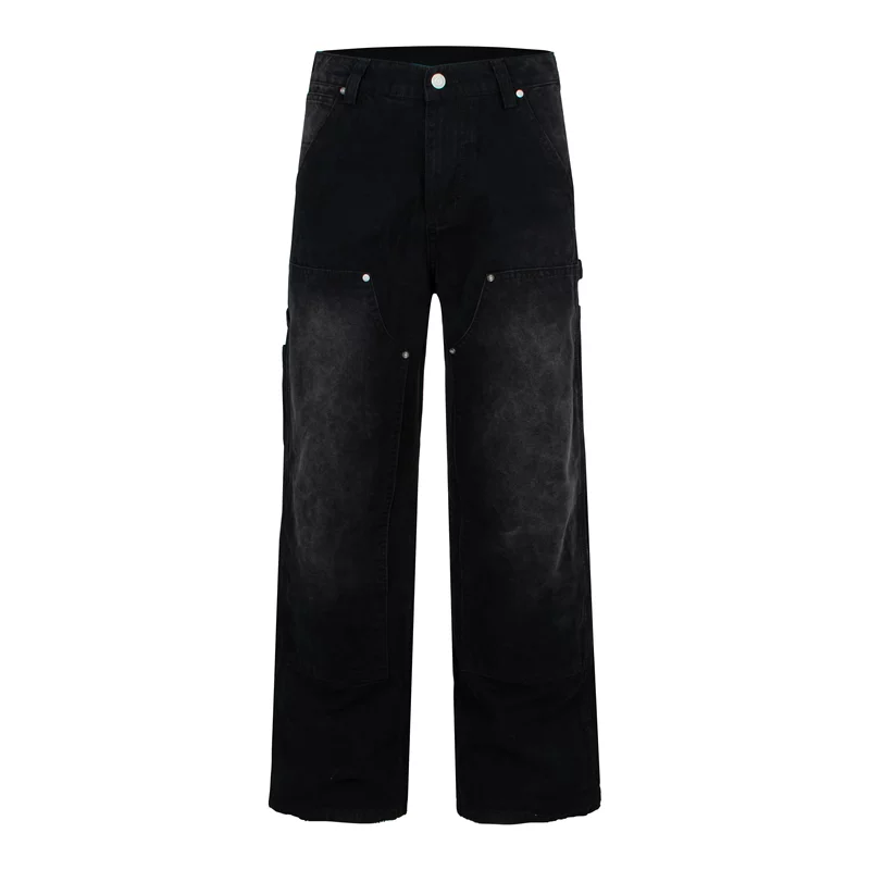 Distressed Wide Leg Work Pants - Image 9