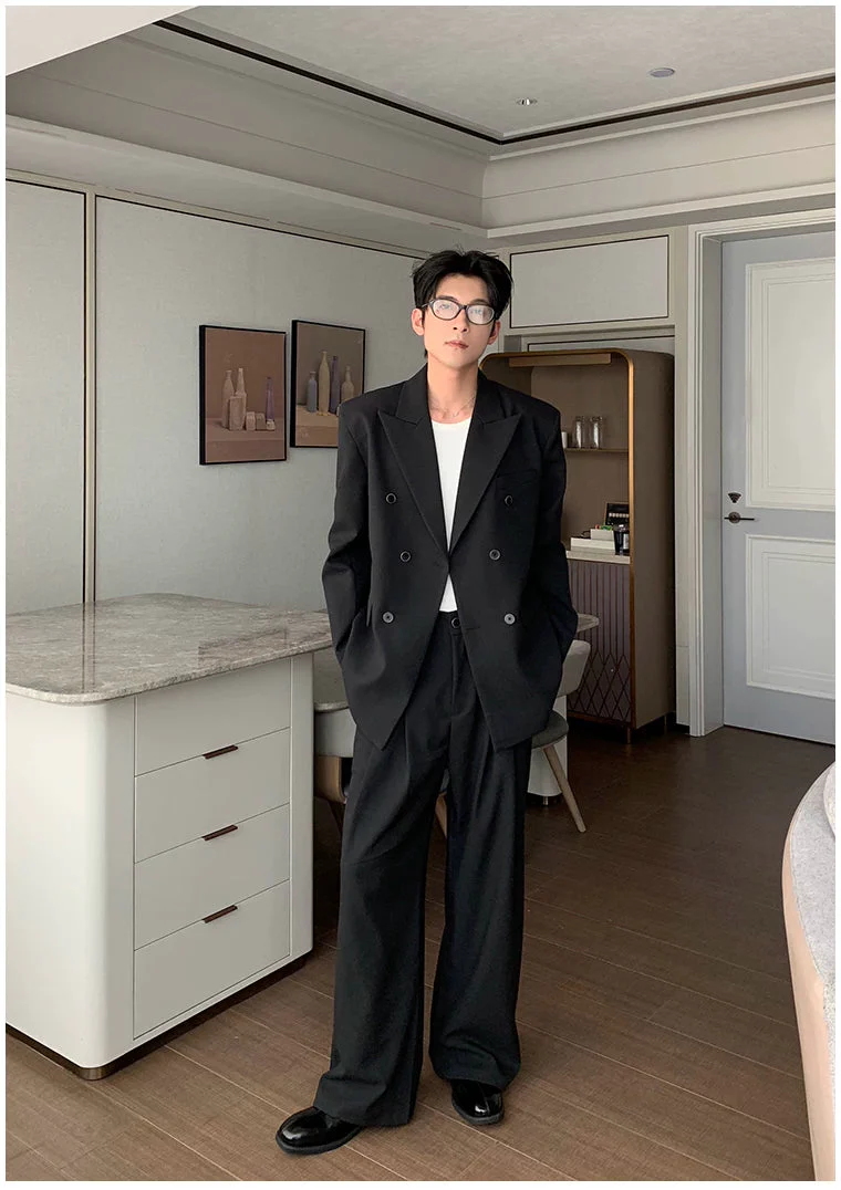 Double-Breasted Linen Jacket and Pants - Image 11
