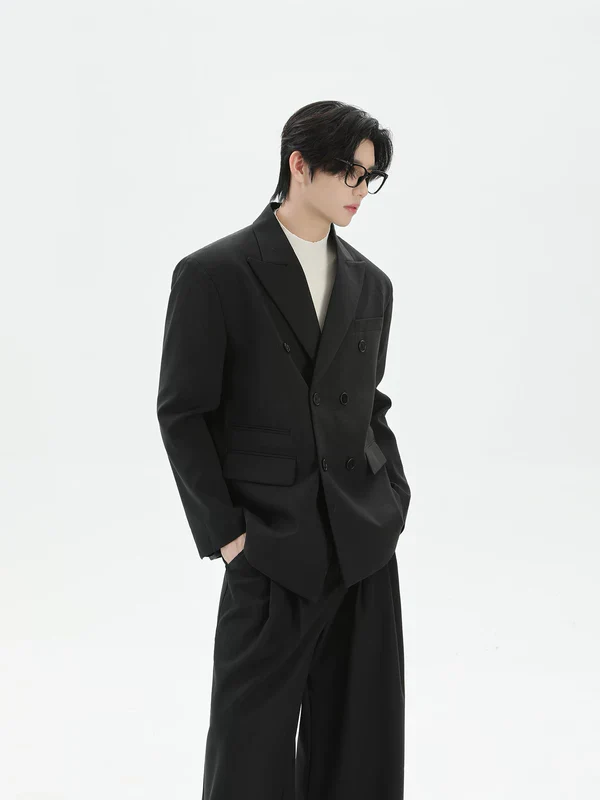 Double-Breasted Suit Jacket and Pants - Image 2
