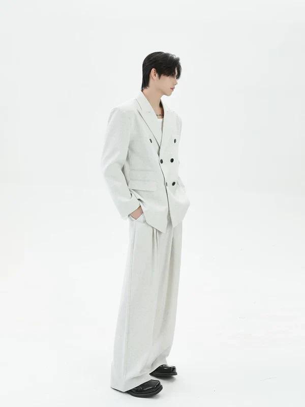 Double-Breasted Suit Jacket and Pants - Image 3