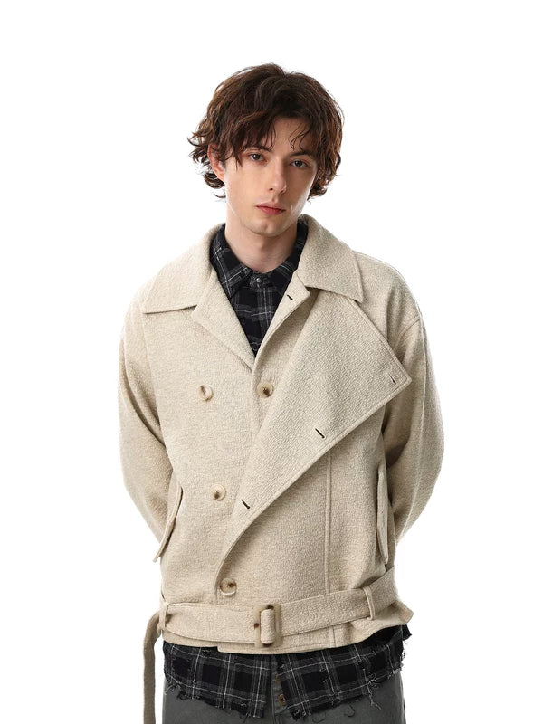 Double-Breasted Wool Coat - Image 2