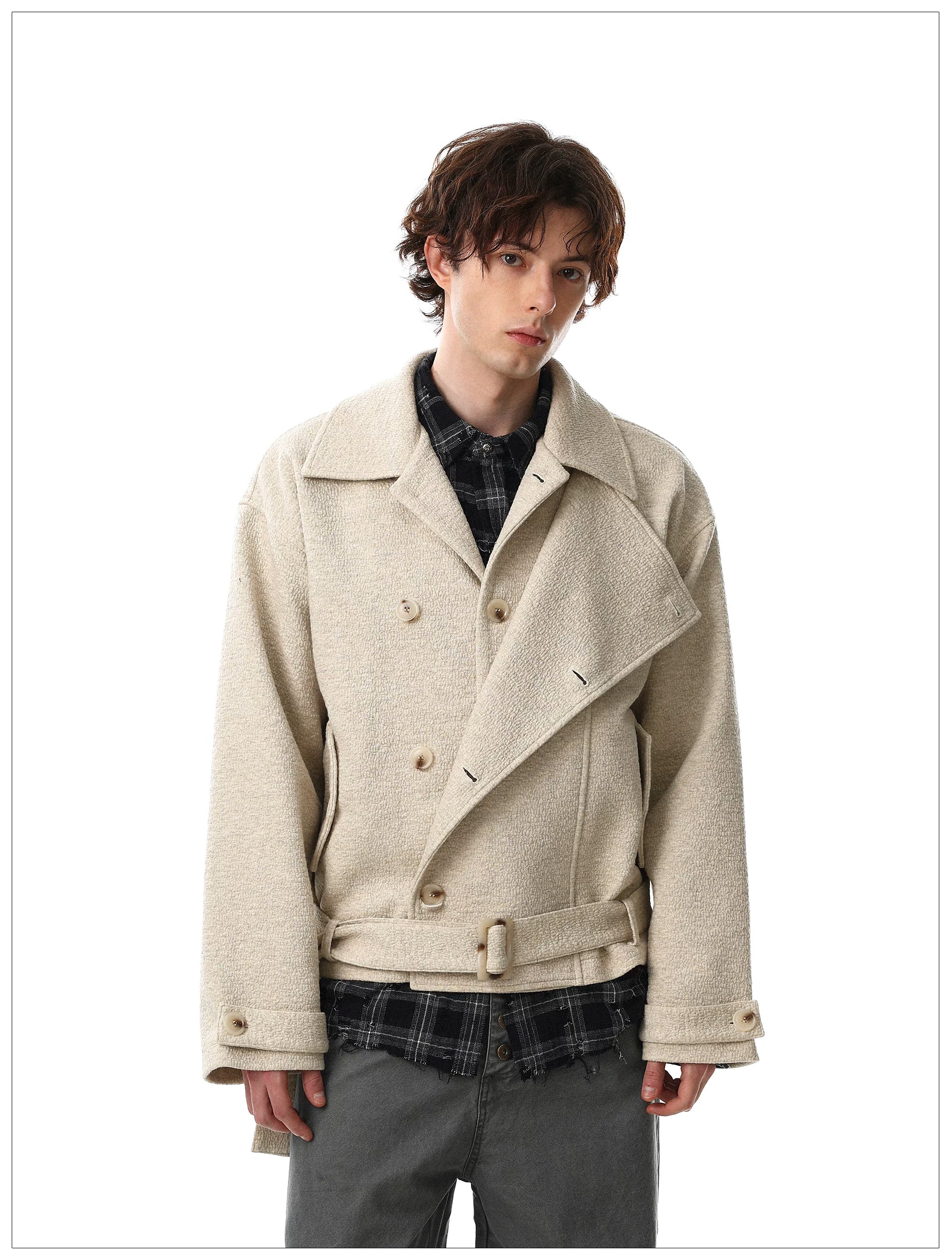 Double-Breasted Wool Coat - Image 5