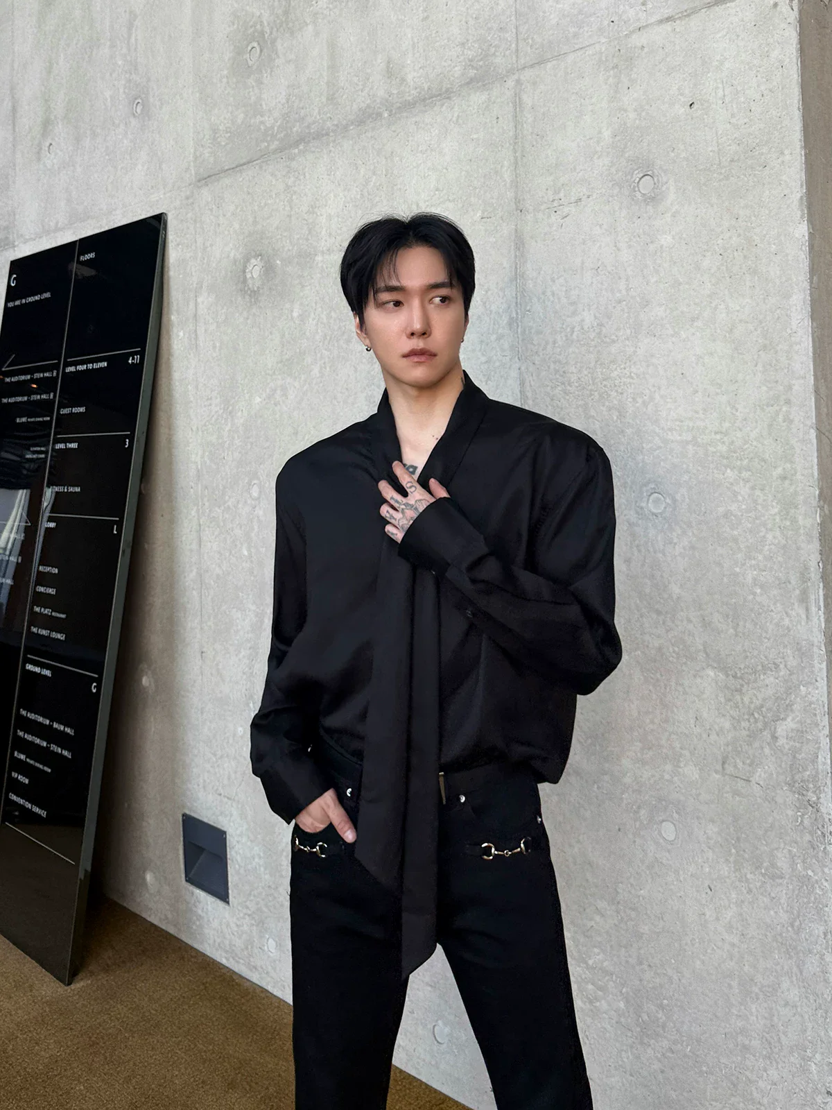 Draped Long Sleeve Minimalist Shirt - Image 7