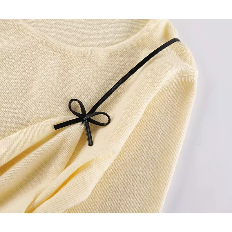 Draped Neck Long Sleeve Pullover - Image 5