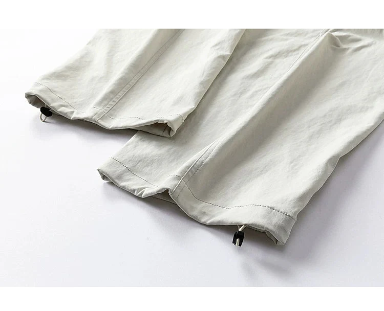 Drawstring Wide Leg Cargo Pants - Image 18