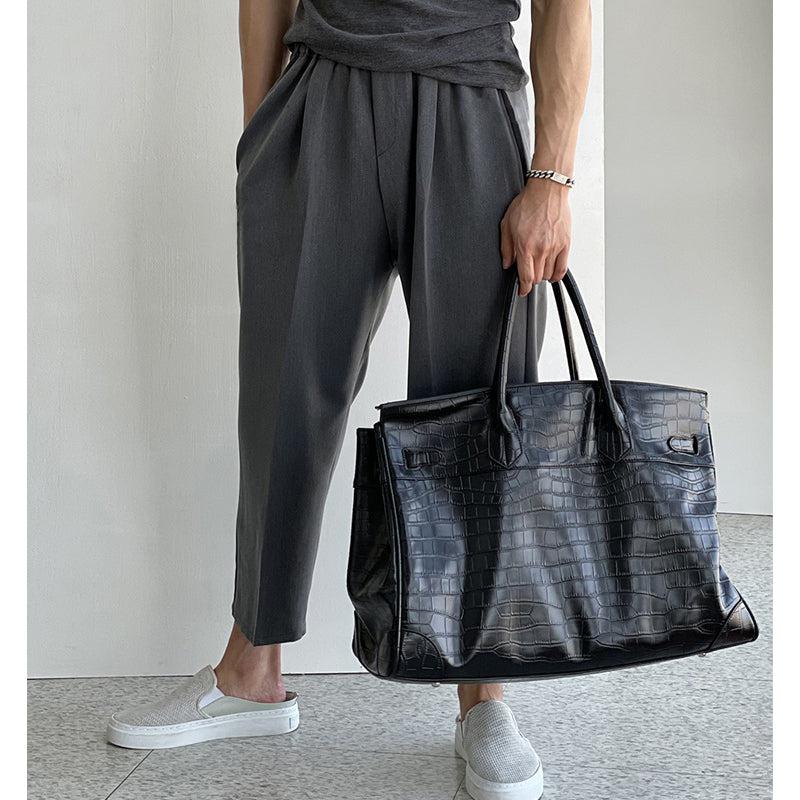 Elastic Waist Cropped Drape Pants - Image 5