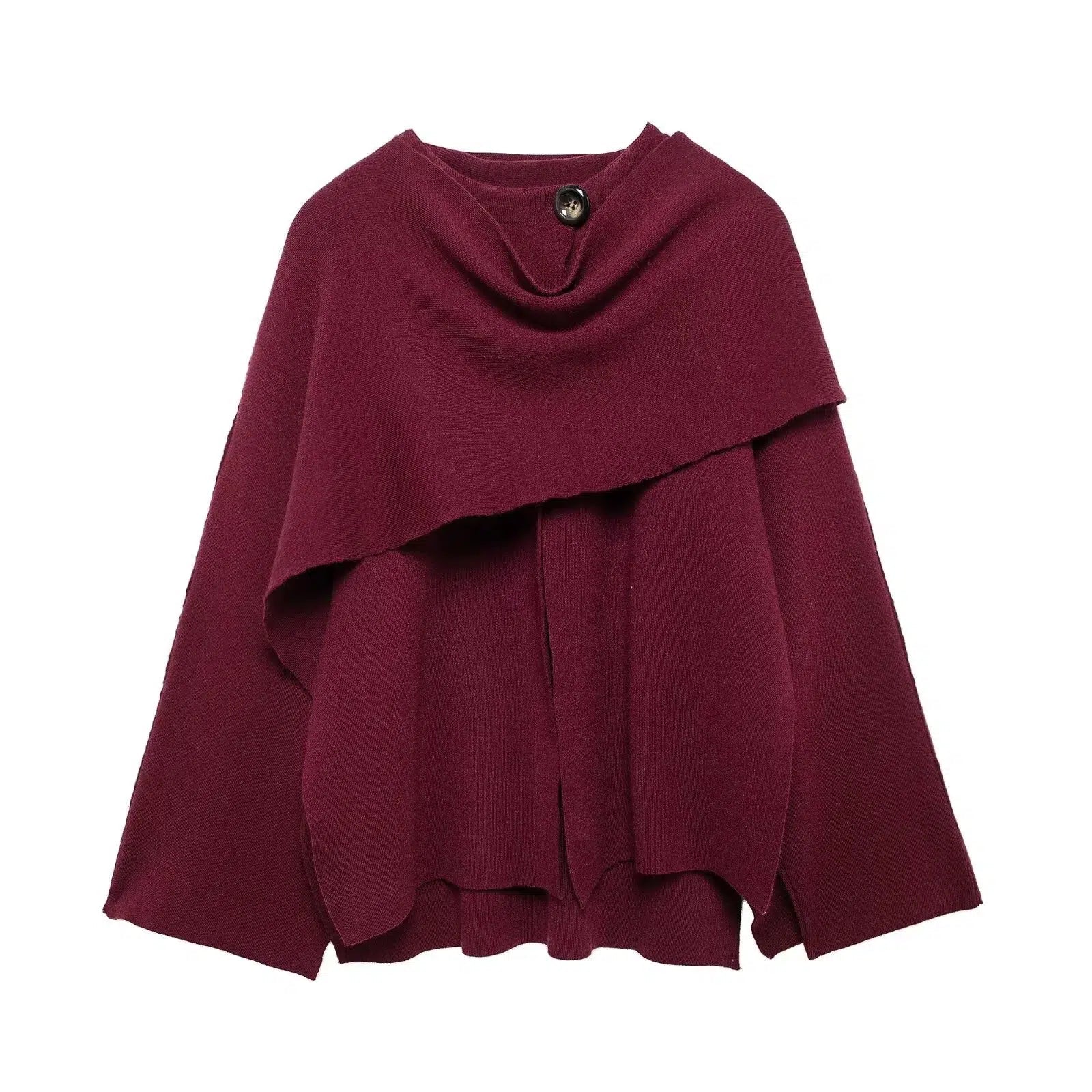 Elegant Layered Cape-style Short Coat - Image 6