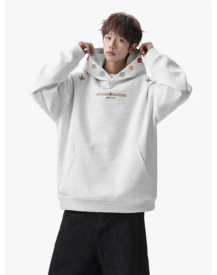 Embroidered Oversized Hooded Sweatshirt - Image 4
