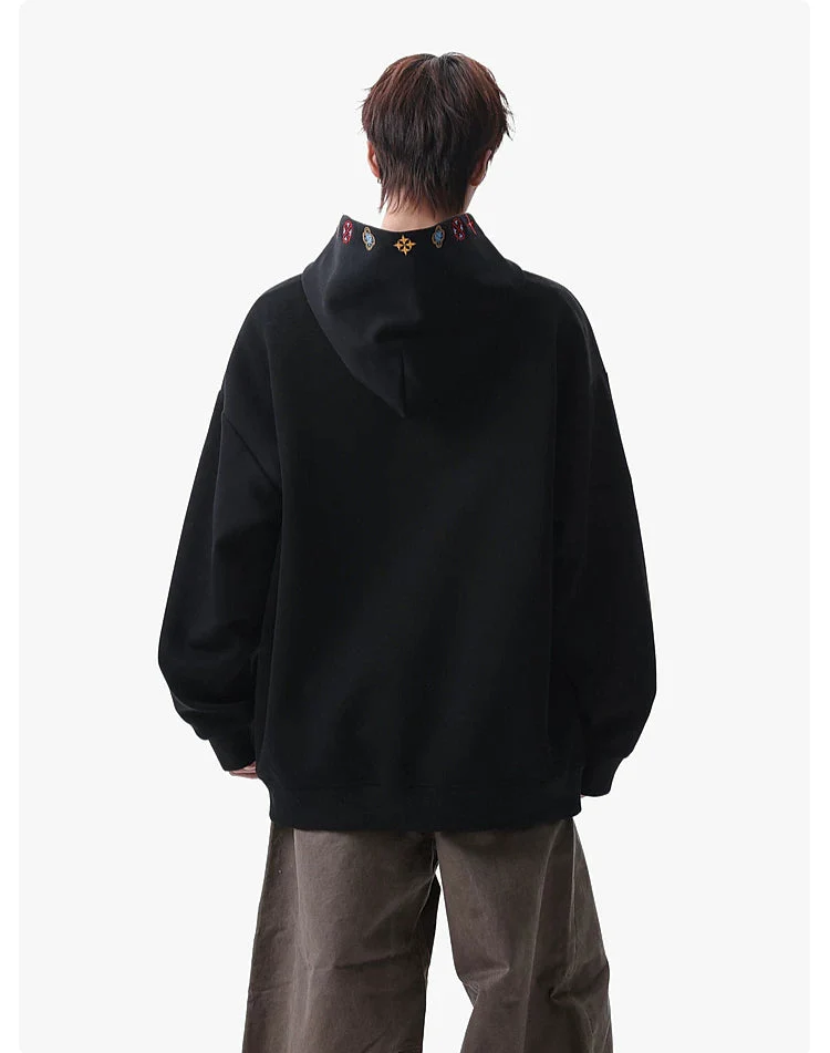 Embroidered Oversized Hooded Sweatshirt - Image 6