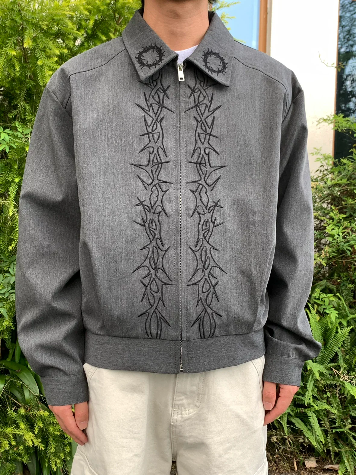 Embroidered Workwear Zip Jacket - Image 3