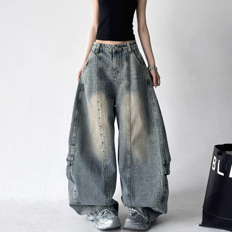 Extreme Wide-Leg Distressed Denim Pants - Image 6