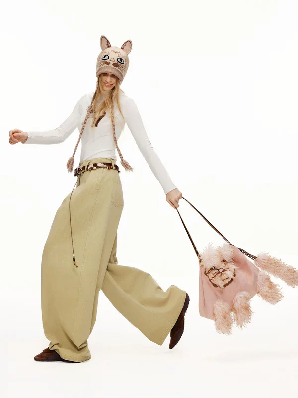 Faux Fur 3D Cat Suede Tote Bag - Image 12