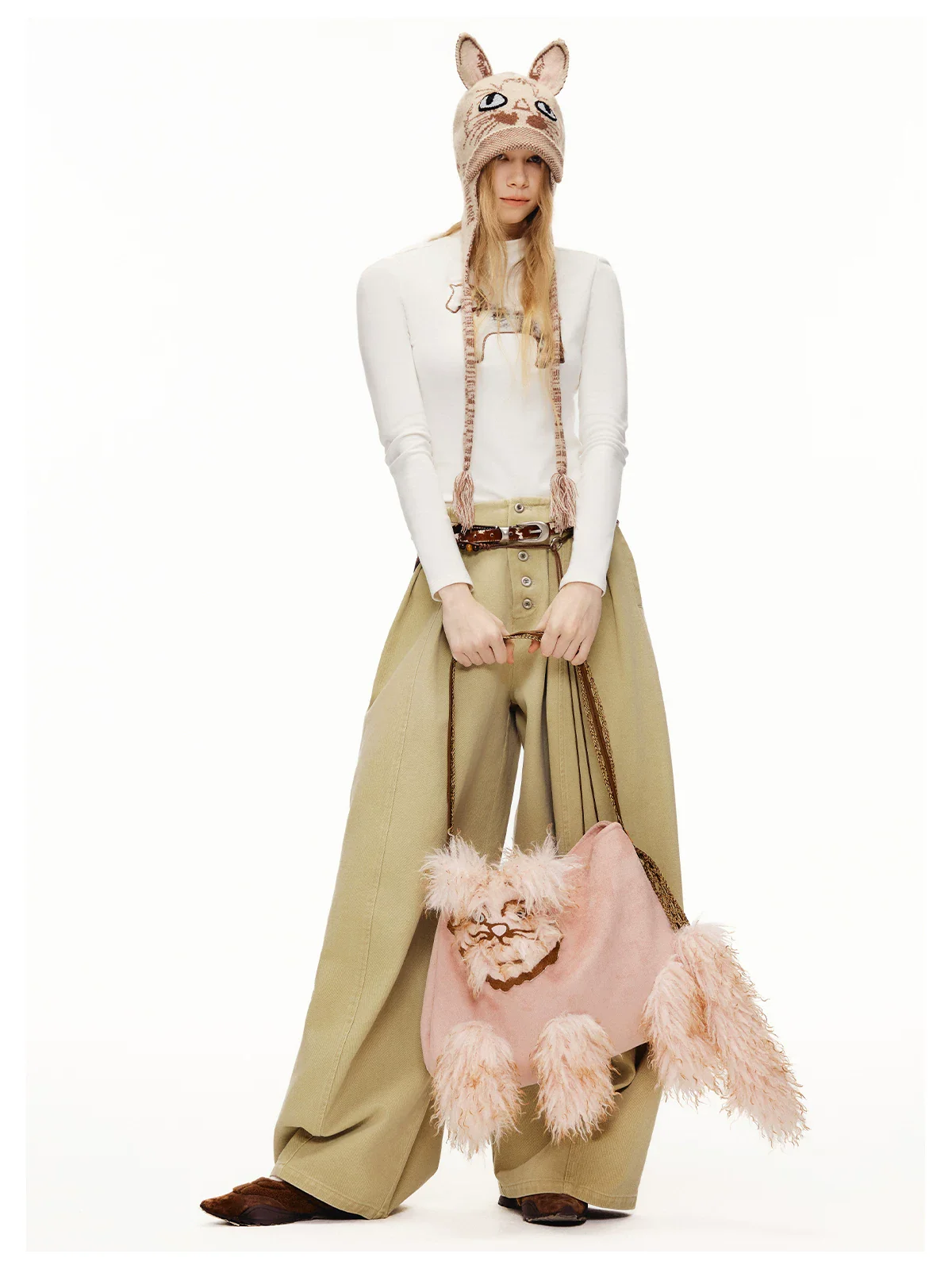 Faux Fur 3D Cat Suede Tote Bag - Image 7