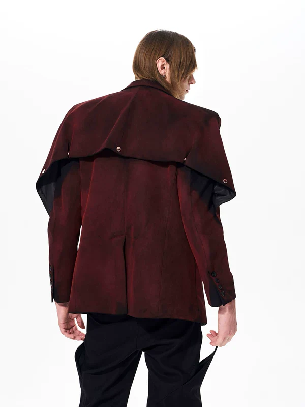 Faux Suede Oversized Suit Jacket - Image 3