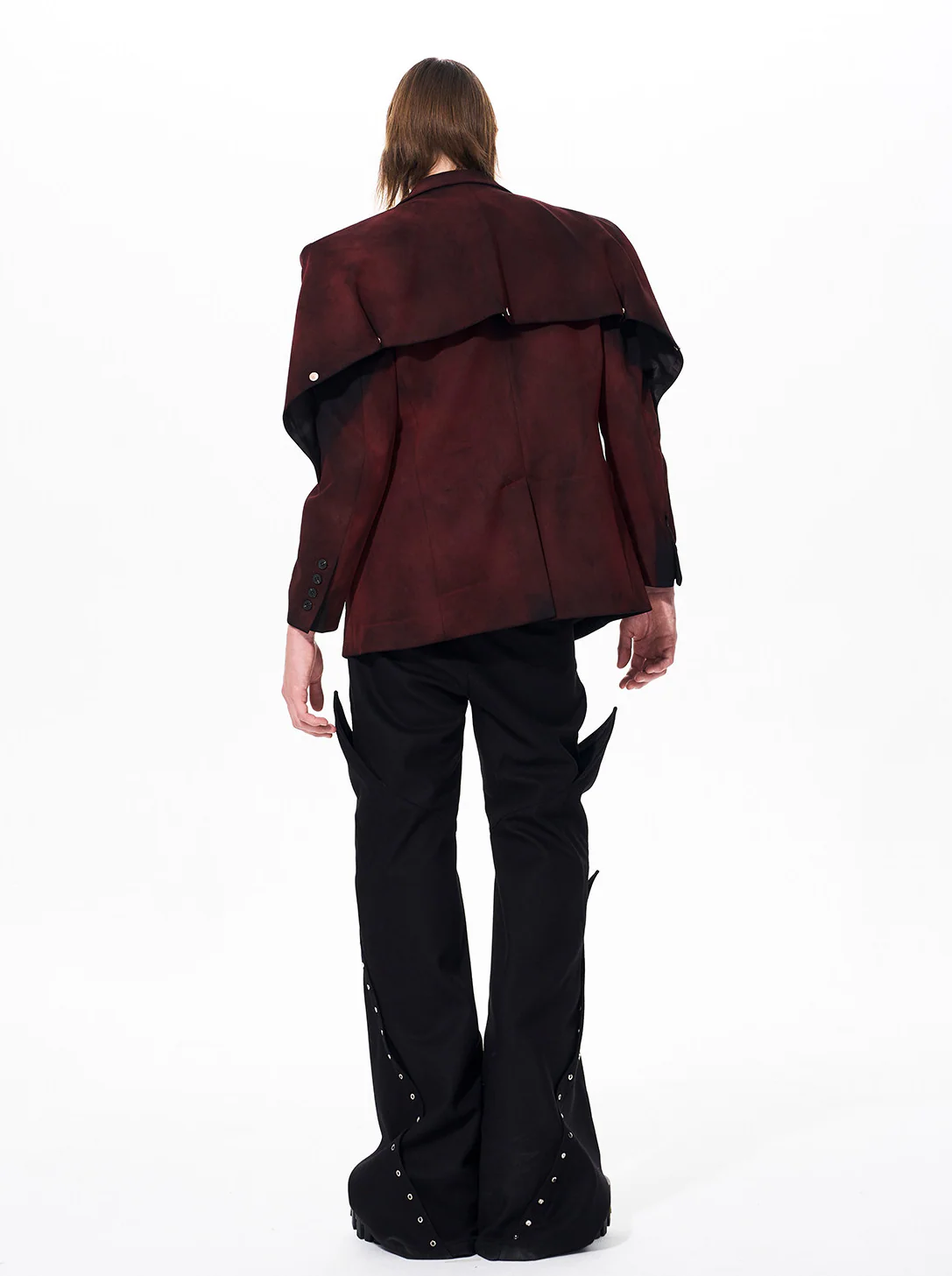 Faux Suede Oversized Suit Jacket - Image 5