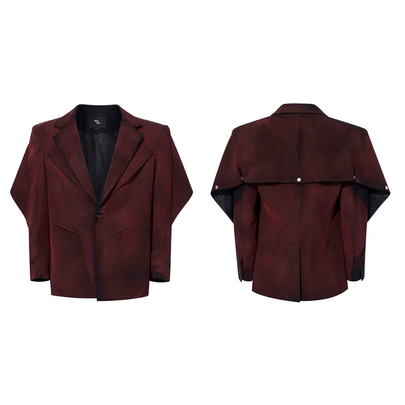 Faux Suede Oversized Suit Jacket - Image 6