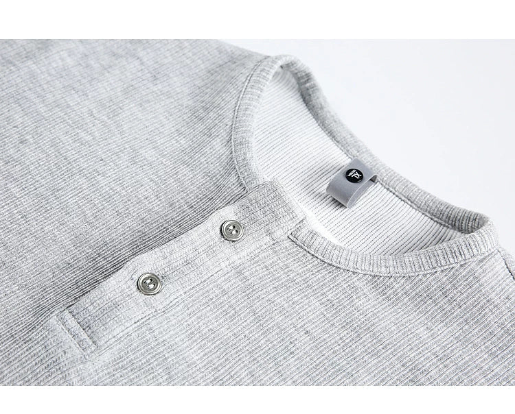 Faux Two-Piece Henley Long-Sleeve Pullover - Image 11