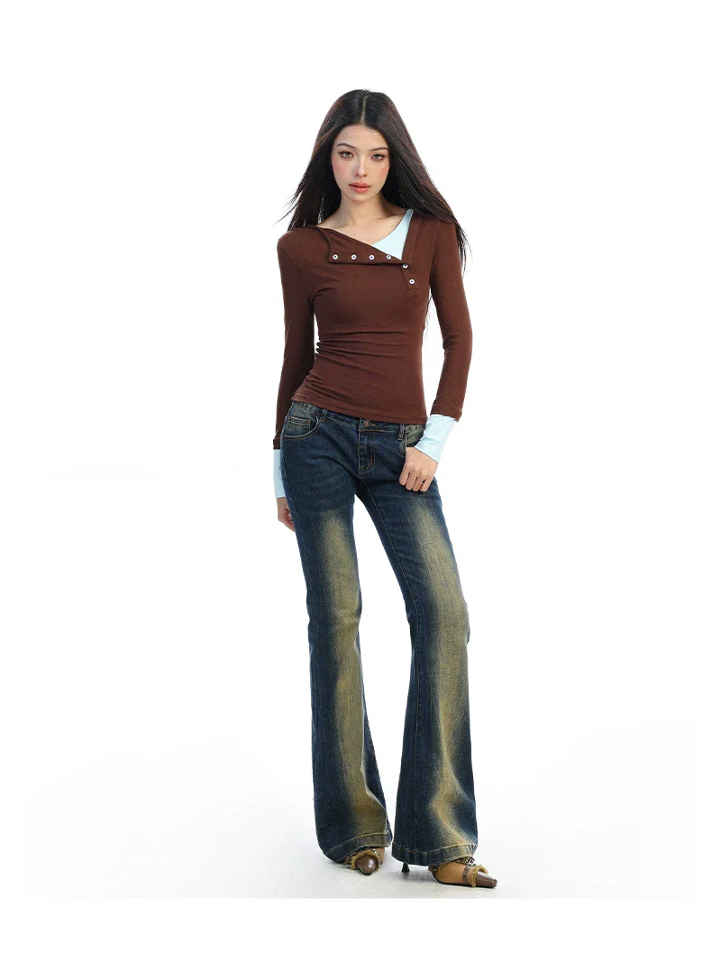 Faux Two-Piece Long Sleeve Top - Image 8
