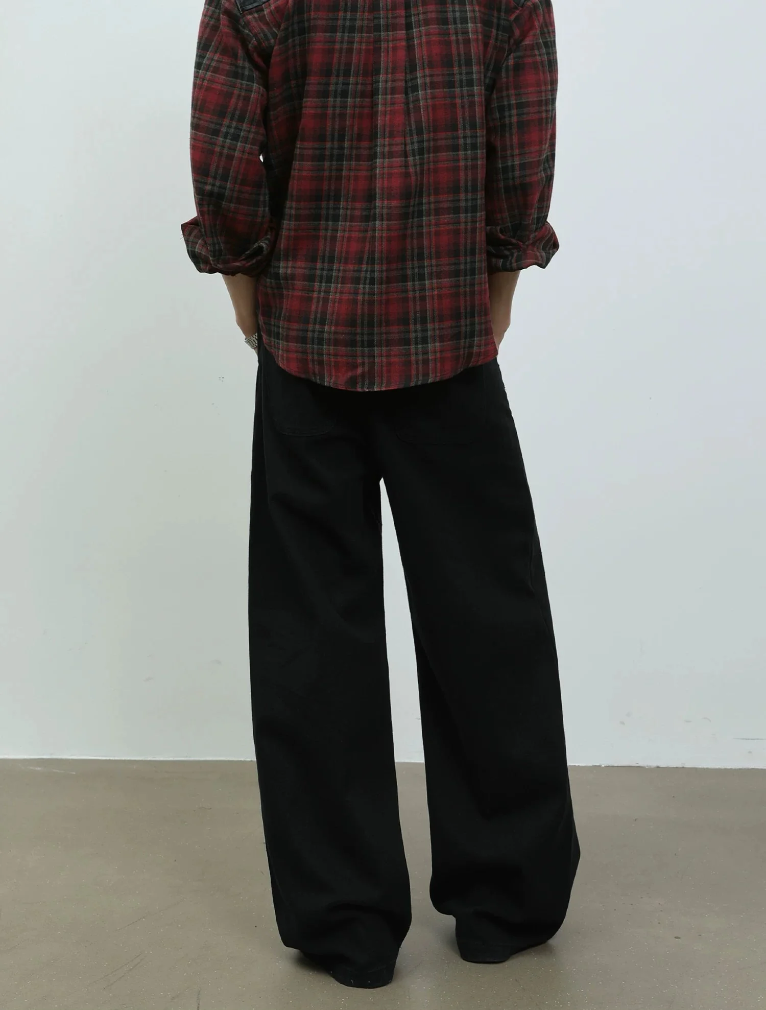 Five-Button Wide Leg Straight Pants - Image 9
