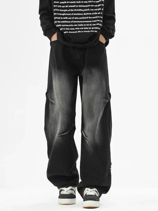 Fleece Lined Straight Leg Jeans - Image 3
