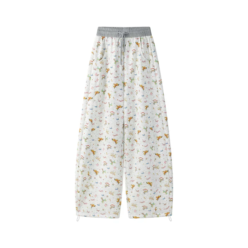Floral Print Loose Fit Casual Pants - Image 3