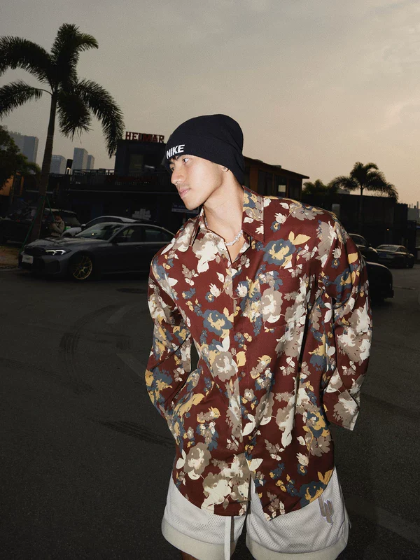 Floral Print Relaxed Fit Long Sleeve Shirt - Image 2