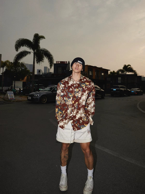 Floral Print Relaxed Fit Long Sleeve Shirt - Image 3