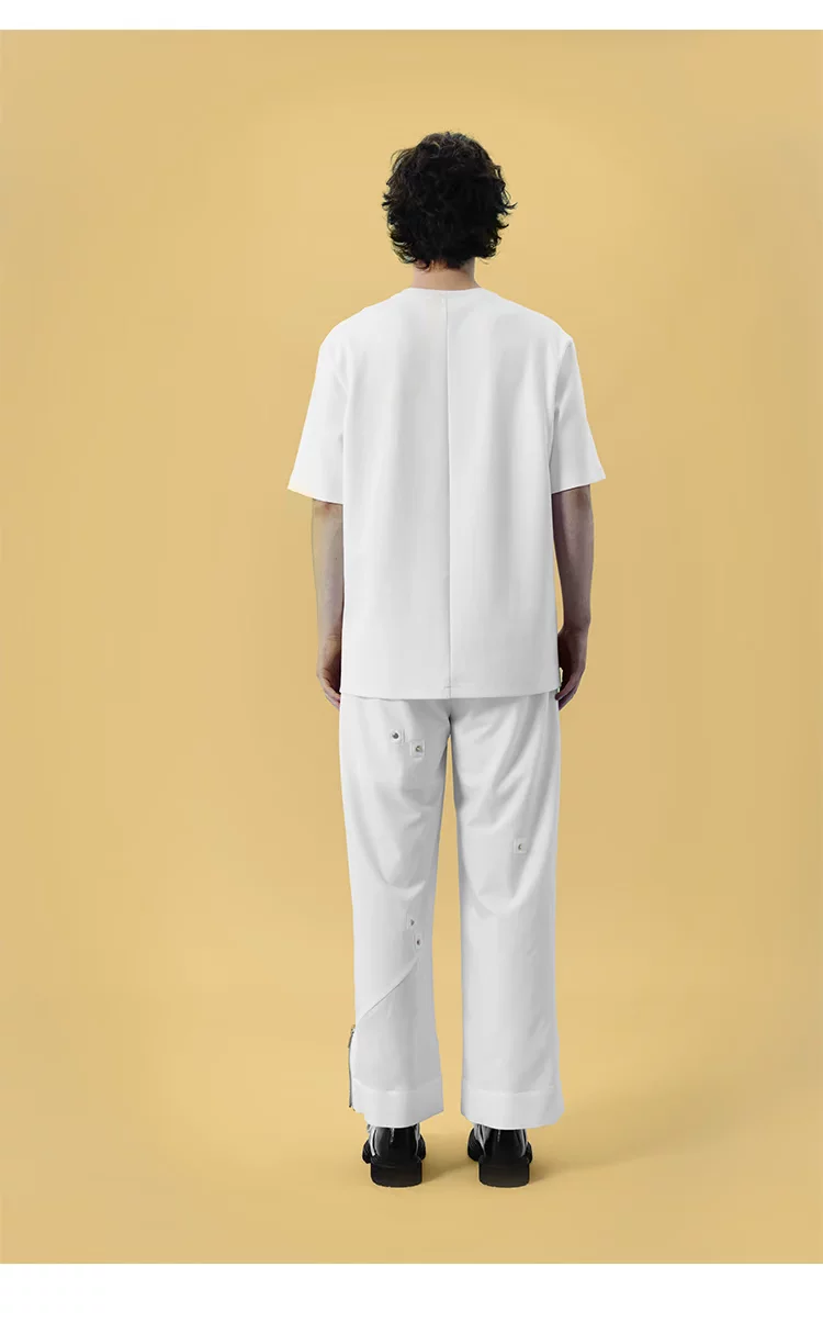 Geometric Patchwork Short Sleeve Shirt - Image 5